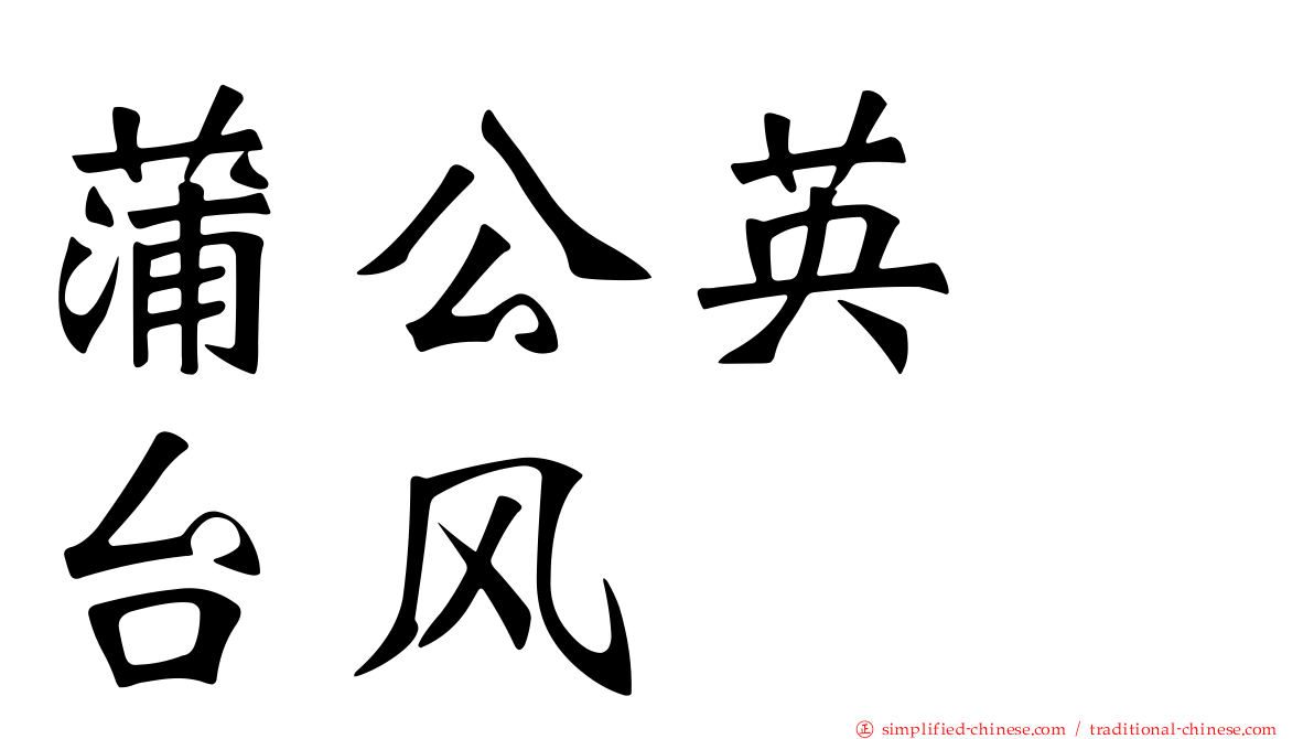 蒲公英　台风